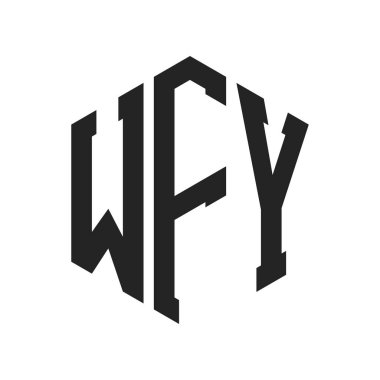 WFY Logo Tasarımı. Altıgen şekilli ilk Harf WFY Monogram Logosu