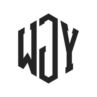WJY Logo Tasarımı. Altıgen şekilli ilk Harf WJY Monogram Logosu