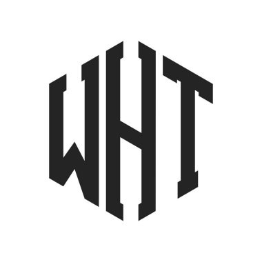 WHT Logo Design. Initial Letter WHT Monogram Logo using Hexagon shape clipart