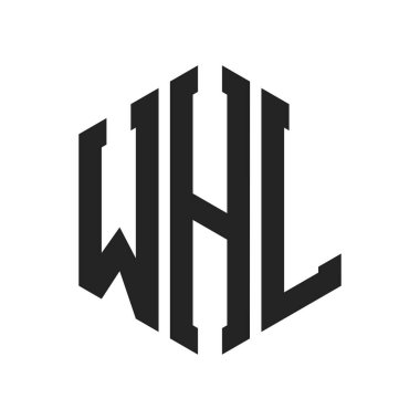 WHL Logo Design. Initial Letter WHL Monogram Logo using Hexagon shape clipart