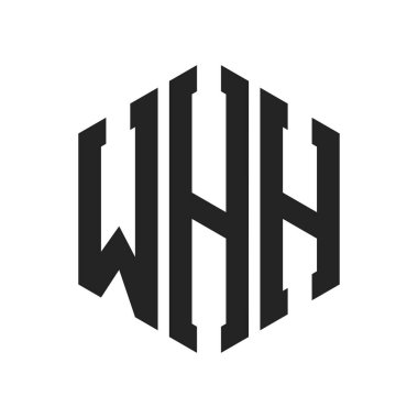 Logo Tasarımı. Altıgen şekil kullanan ilk Harf whH Monogram Logosu