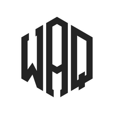 WAQ Logo Tasarımı. Altıgen şekilli ilk Harf WAQ Monogram Logosu