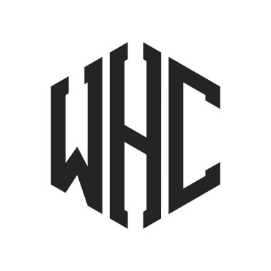 WHC Logo Design. Initial Letter WHC Monogram Logo using Hexagon shape clipart