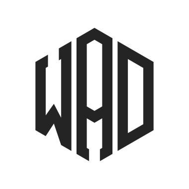 WAD Logo Tasarımı. Altıgen şekilli ilk Harf WAD Monogram Logosu