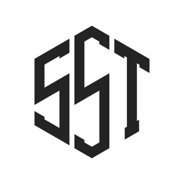 SST Logo Design. Initial Letter SST Monogram Logo using Hexagon shape clipart