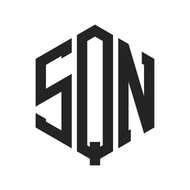 SQN Logo Tasarımı. Altıgen şekil kullanan ilk Harf SQN Monogram Logosu