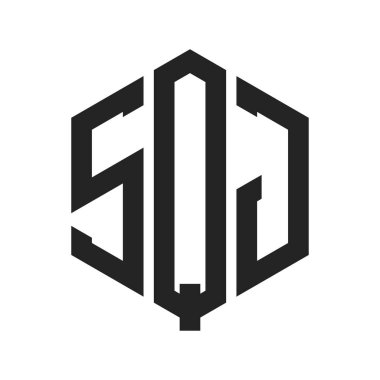 SQJ Logo Tasarımı. Altıgen şekil kullanan ilk Harf SQJ Monogram Logosu