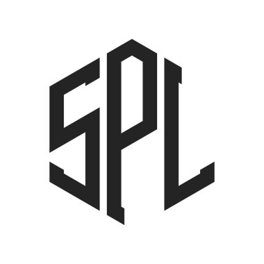 SPL Logo Tasarımı. Altıgen şekil kullanan İlk Harf SPL Monogram Logosu