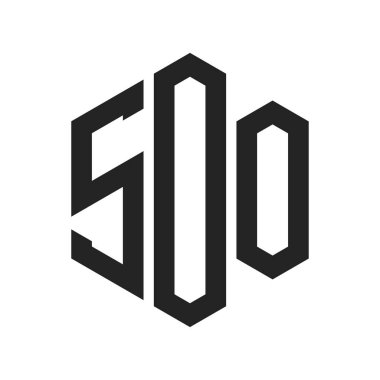 SOO Logo Tasarımı. Altıgen şekilli İlk Harf SOO Monogram Logosu