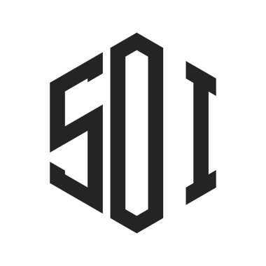 SOI Logo Tasarımı. Altıgen şekilli ilk Harf SOI Monogram Logosu