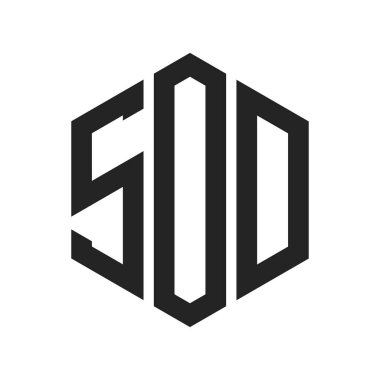 SOD Logo Tasarımı. Altıgen şekil kullanan İlk Harf SOD Monogram Logosu