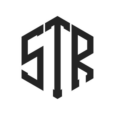 STR Logo Tasarımı. Altıgen şekil kullanan ilk Harf STR Monogram Logosu