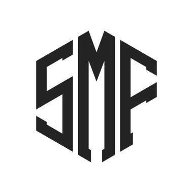 SMF Logo Tasarımı. Altıgen şekil kullanan ilk Harf SMF Monogram Logosu