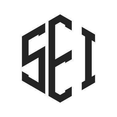 SEI Logo Tasarımı. Altıgen şekilli ilk Harf SEI Monogram Logosu