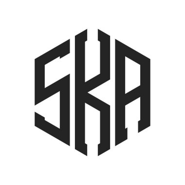 SKA Logo Tasarımı. Altıgen şekil kullanan ilk Harf SKA Monogram Logosu