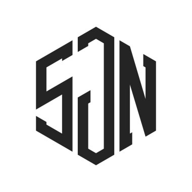 SJN Logo Tasarımı. Altıgen şekil kullanan ilk Harf SJN Monogram Logosu