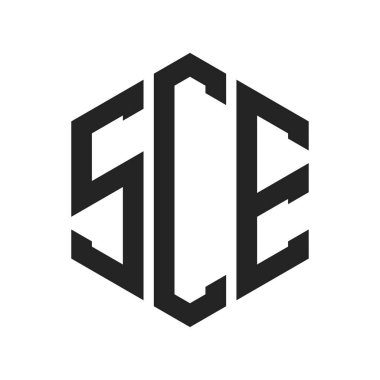 AGİT Logo Tasarımı. Altıgen şekil kullanan İlk Harf SCE Monogram Logosu