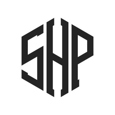 SHP Logo Design. Initial Letter SHP Monogram Logo using Hexagon shape clipart