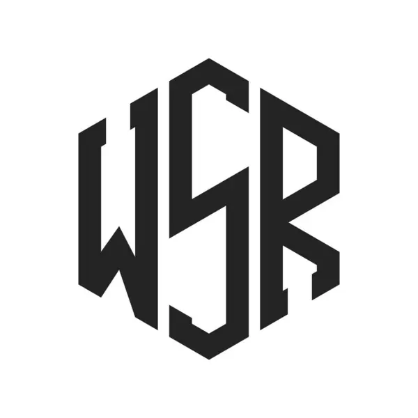 stock vector WSR Logo Design. Initial Letter WSR Monogram Logo using Hexagon shape