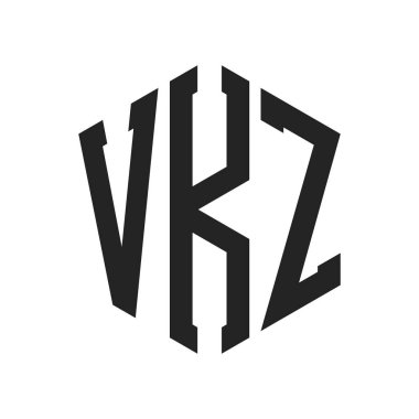 VKZ Logo Tasarımı. Altıgen şekil kullanan ilk Harf VKZ Monogram Logosu