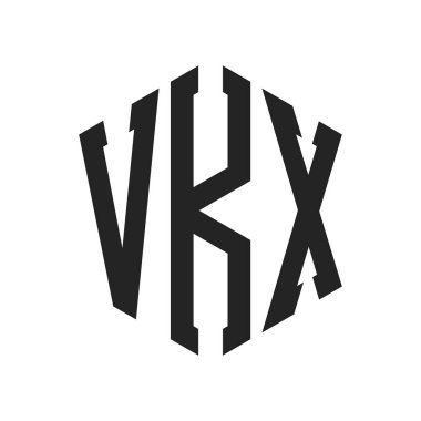 VKX Logo Tasarımı. Altıgen şekil kullanan ilk Harf VKX Monogram Logosu
