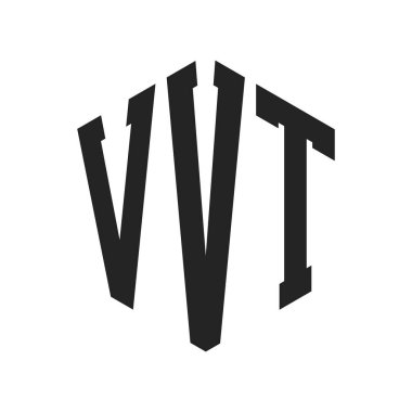 VVT Logo Design. Initial Letter VVT Monogram Logo using Hexagon shape clipart