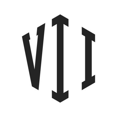VII Logo Tasarımı. Altıgen şekil kullanan ilk Harf VII Monogram Logosu