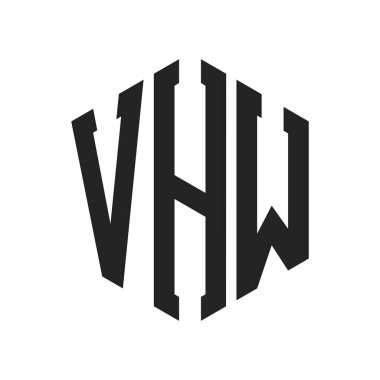 VHW Logo Tasarımı. Altıgen şekil kullanan ilk Harf VHW Monogram Logosu