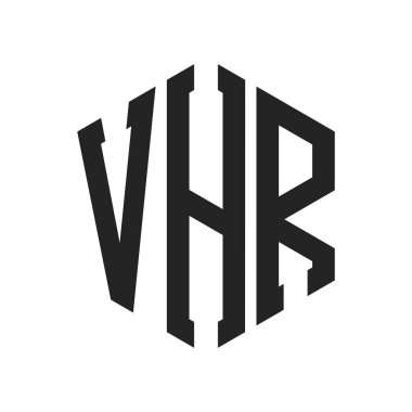 VHR Logo Tasarımı. Altıgen şekil kullanan İlk Harf VHR Monogram Logosu