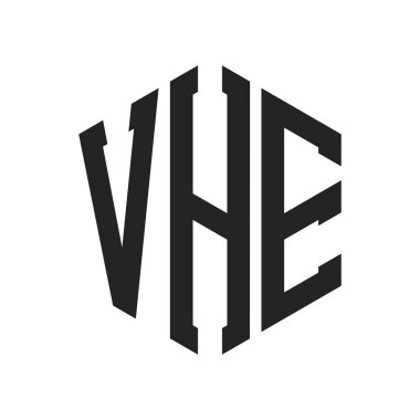 VHE Logo Tasarımı. Altıgen şekilli ilk Harf VHE Monogram Logosu