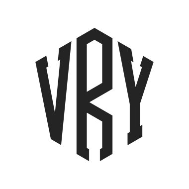 VRY Logo Tasarımı. Altıgen şekilli ilk Harf VRY Monogram Logosu