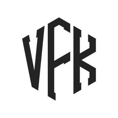 VFK Logo Tasarımı. Altıgen şekil kullanan ilk Harf VFK Monogram Logosu