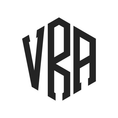 VRA Logo Design. Initial Letter VRA Monogram Logo using Hexagon shape clipart