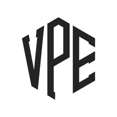 VPE Logo Tasarımı. Altıgen şekil kullanan ilk Harf VPE Monogram Logosu