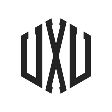 UXU Logo Tasarımı. Altıgen şekil kullanan ilk Harf UXU Monogram Logosu