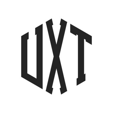 UXT Logo Tasarımı. Altıgen şekilli ilk Harf UXT Monogram Logosu