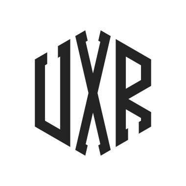 UXR Logo Tasarımı. Altıgen şekilli ilk Harf UXR Monogram Logosu