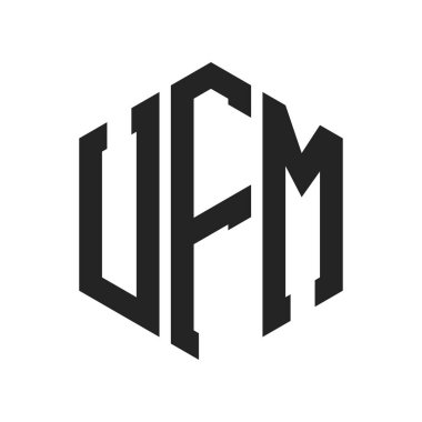 UFM Logo Tasarımı. Altıgen şekilli ilk Harf UFM Monogram Logosu