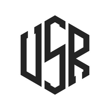 USR Logo Tasarımı. Altıgen şekil kullanan ilk Harf USR Monogram Logosu