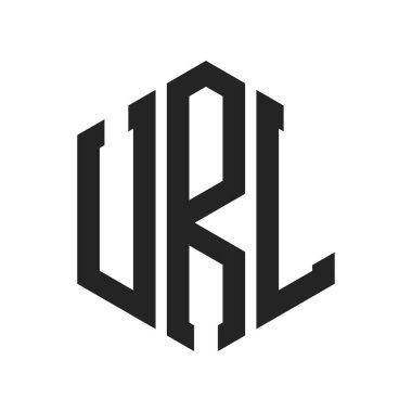 URL Logo Tasarımı. Altıgen şekilli Harf Adresi Monogram Logosu