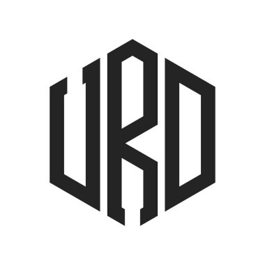 URD Logo Tasarımı. Altıgen şekil kullanan İlk Harf URD Monogram Logosu