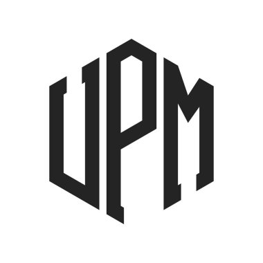 UPM Logo Tasarımı. Altıgen şekilli ilk Harf UPM Monogram Logosu