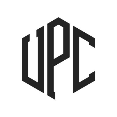 UPC Logo Tasarımı. Altıgen şekil kullanan ilk Harf UPC Monogram Logosu