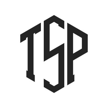 TSP Logo Design. Initial Letter TSP Monogram Logo using Hexagon shape clipart