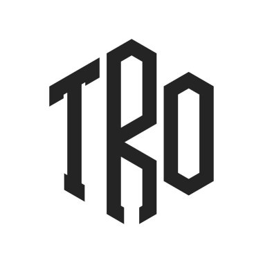 TRO Logo Tasarımı. İlk Harf TRO Monogram Logosu Hexagon şekli ile