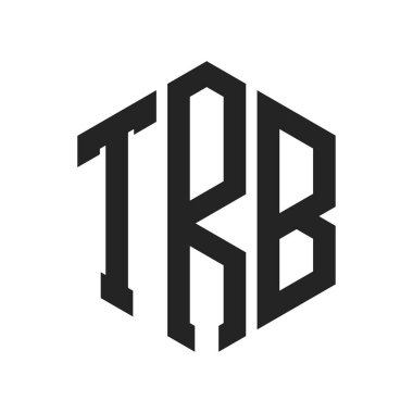 TRB Logo Design. Initial Letter TRB Monogram Logo using Hexagon shape clipart