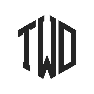 TWD Logo Design. Initial Letter TWD Monogram Logo using Hexagon shape clipart
