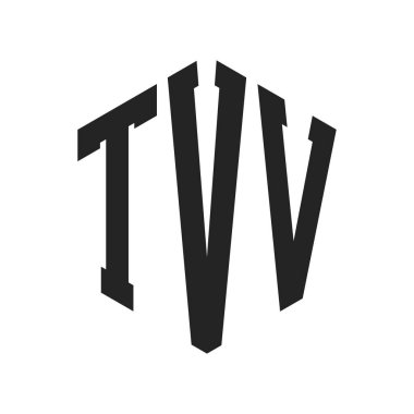 TVV Logo Tasarımı. İlk Harf TVV Monogram Logosu Hexagon şekli ile