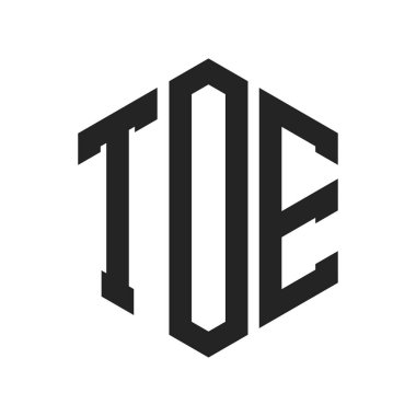 TOE Logo Tasarımı. Altıgen şekilli Baş Harf TOE Monogram Logosu