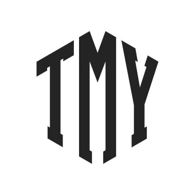 TMY Logo Design. Initial Letter TMY Monogram Logo using Hexagon shape clipart